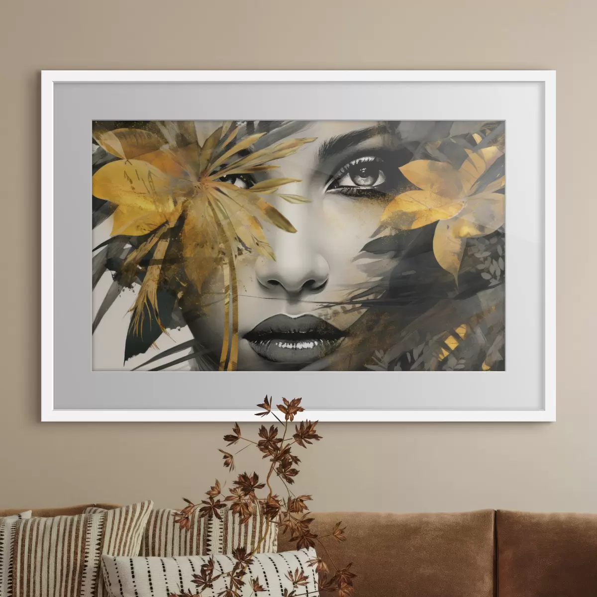 Poster Cara de niña pintada a mano f43469