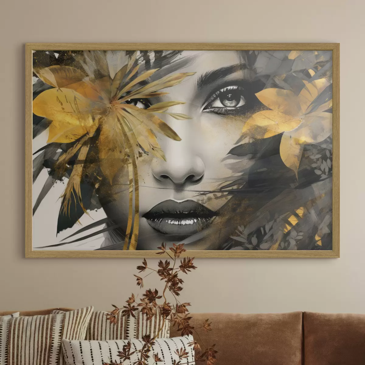Poster Cara de niña pintada a mano f43469