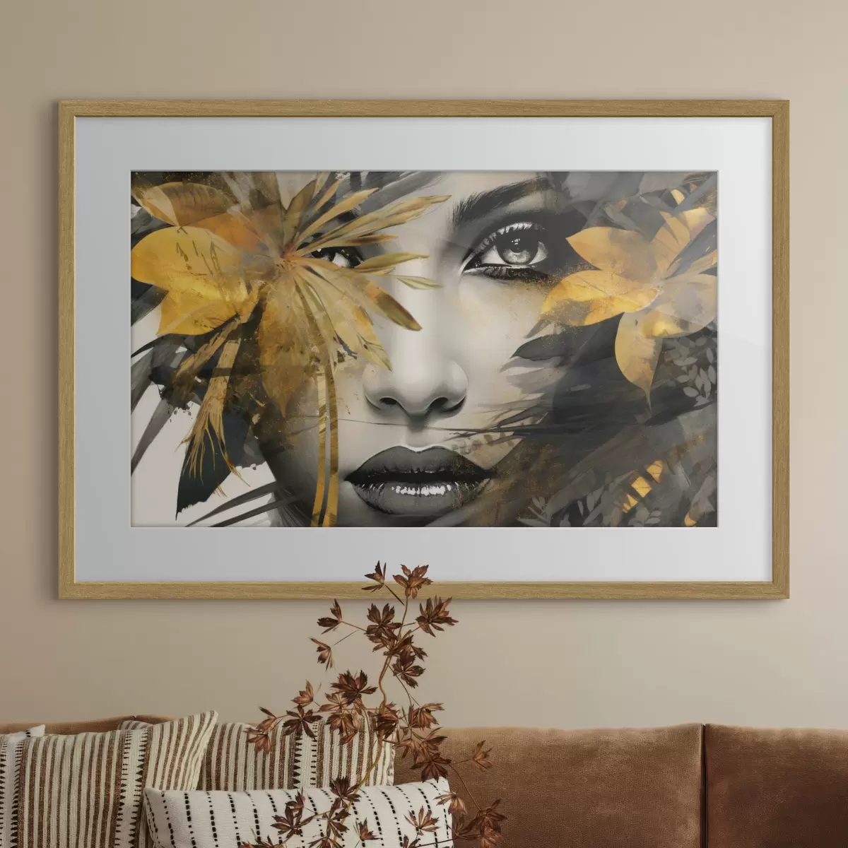 Poster Cara de niña pintada a mano f43469