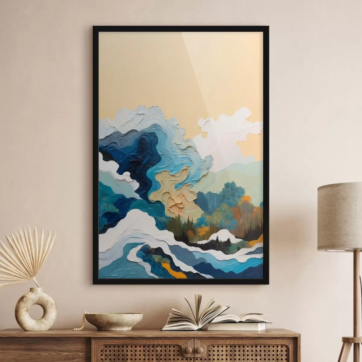 Poster Bosque abstracto al óleo f43452