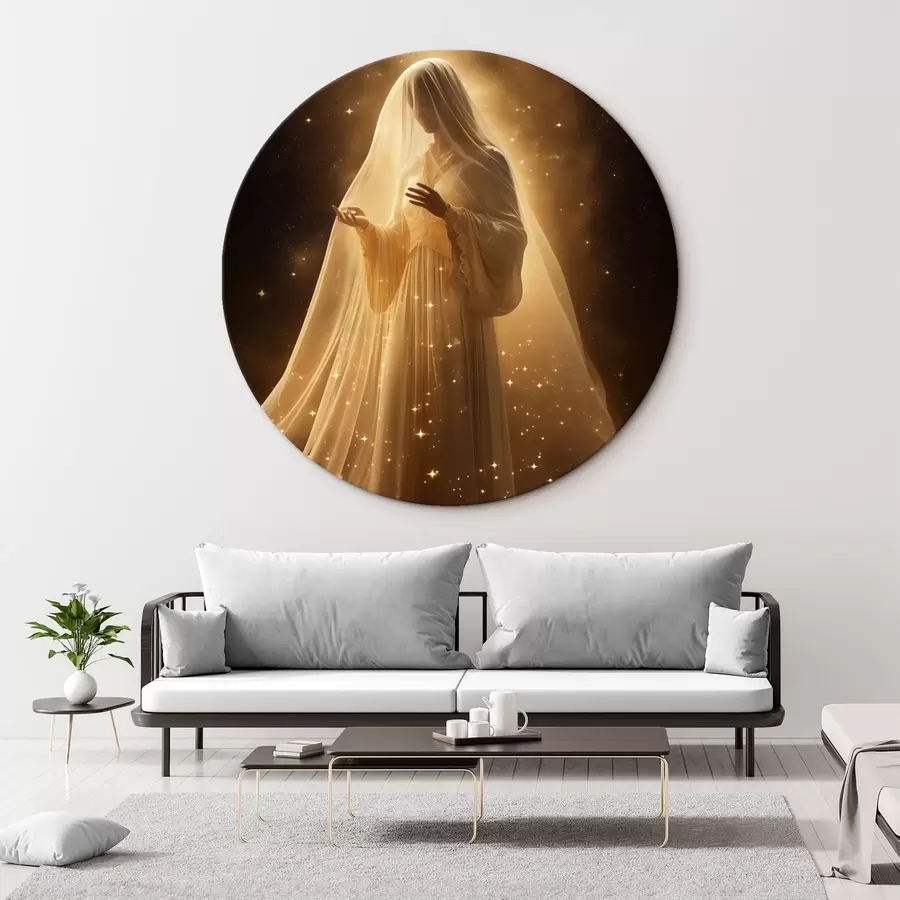 murales de pared Chica con vestido sobre fondo oscuro r43470