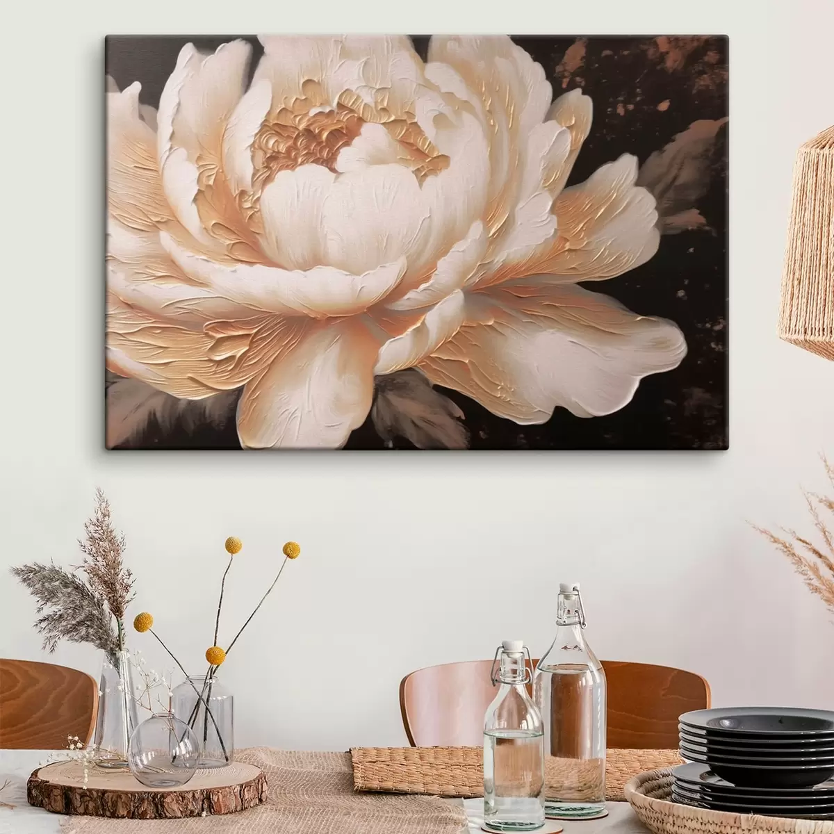 murales de pared Flor de peonía grande s43212