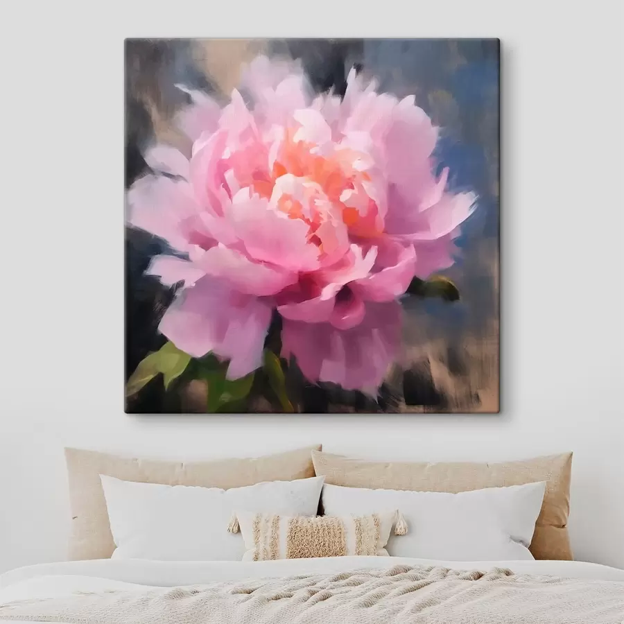 murales de pared Peonía rosa grande s43216