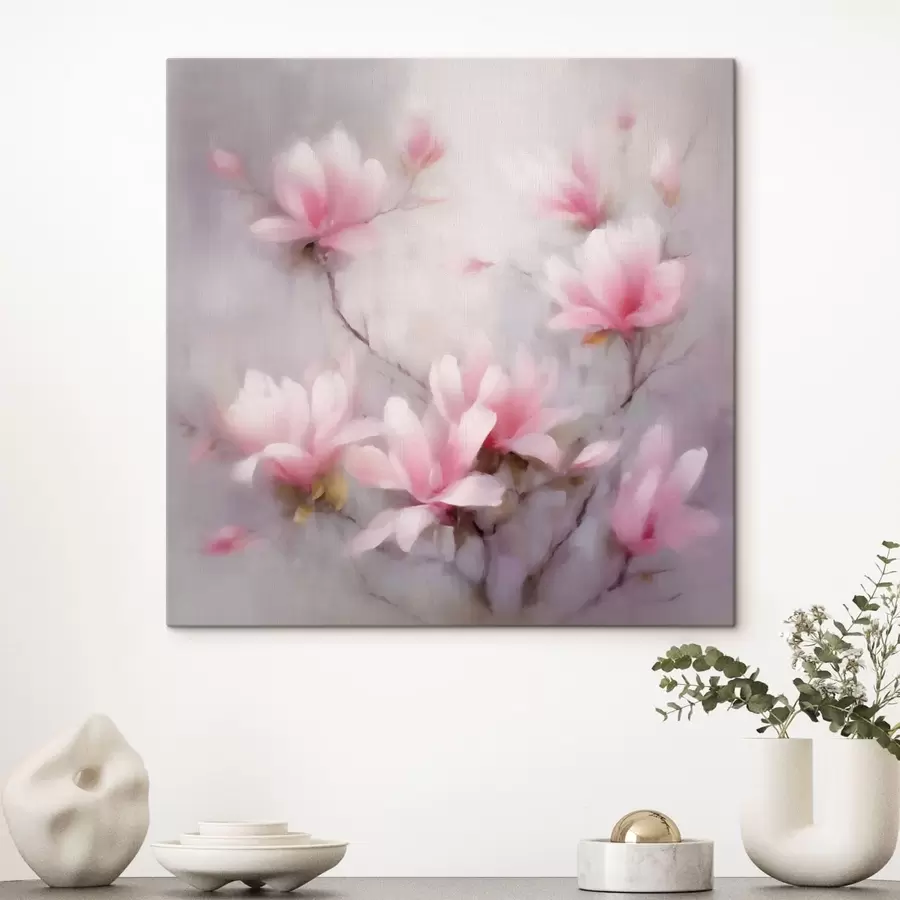 murales de pared Magnolia rosa s43490