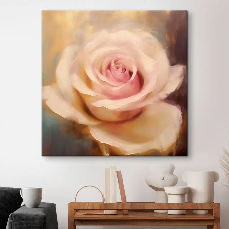 murales de pared Rosa de flor blanca s43489