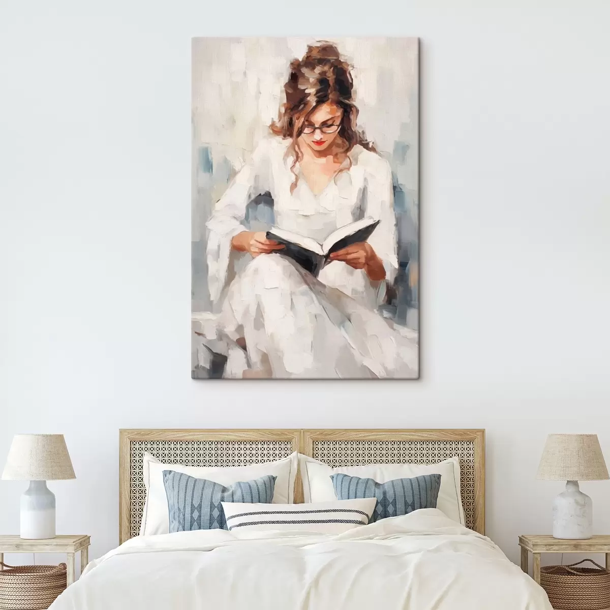 murales de pared Chica con un libro s43937