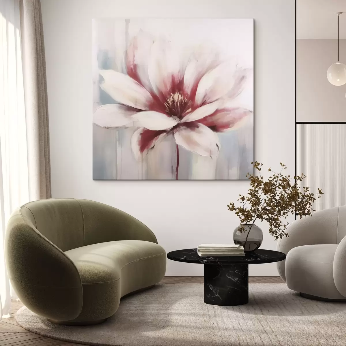 murales de pared Flor rosa s43486