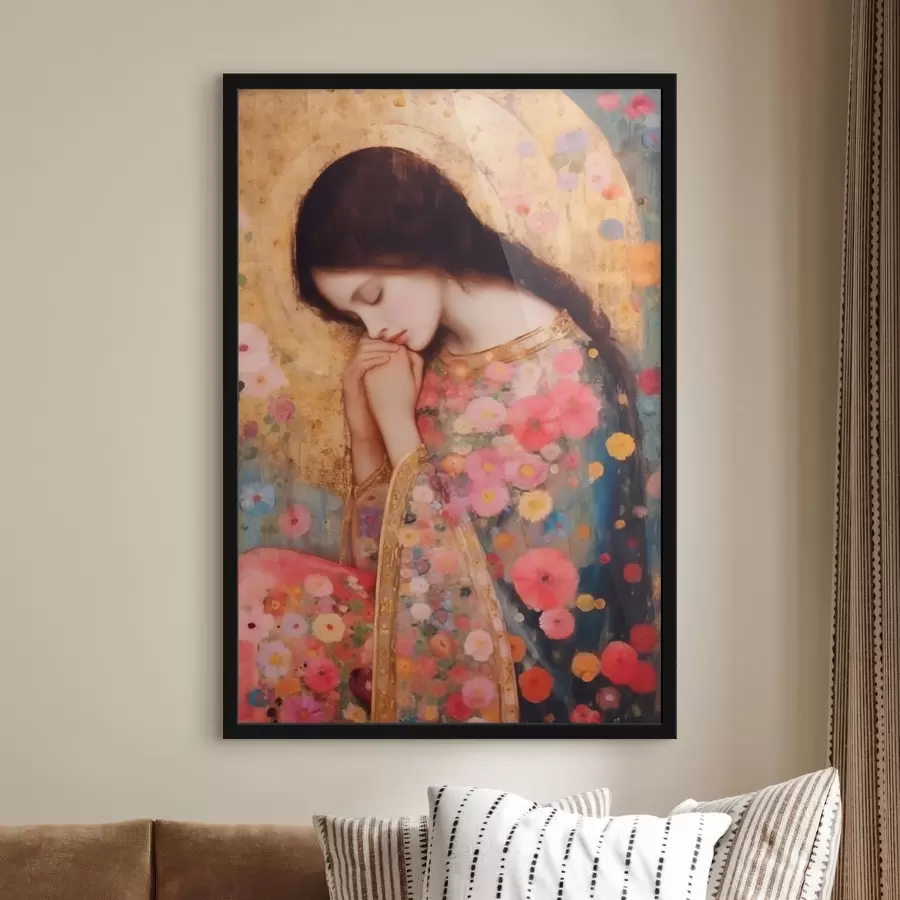 murales de pared Chica tierna f43237