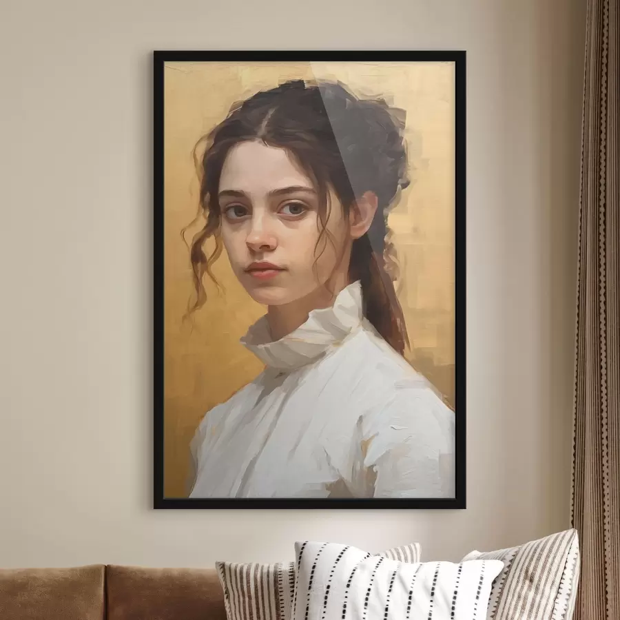 murales de pared Chica misteriosa f43253