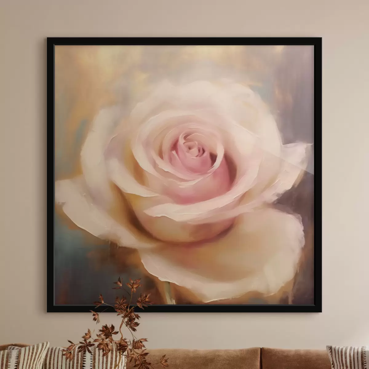 Poster Rosa de flor blanca f43489