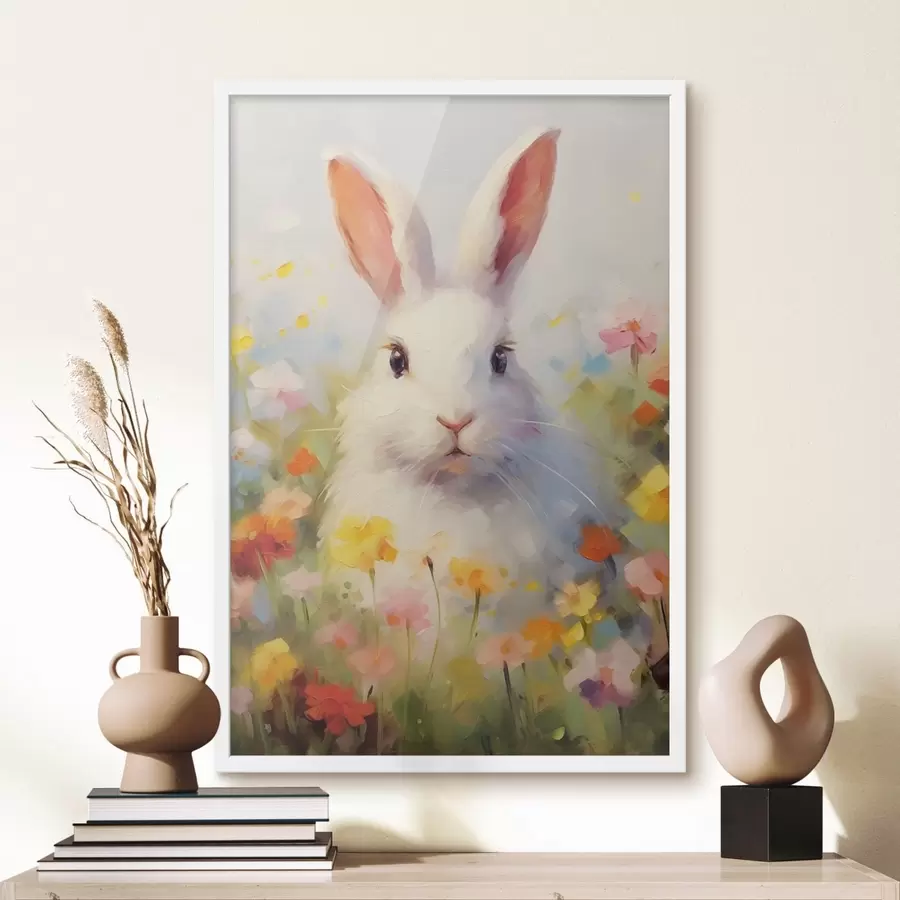 murales de pared Conejo blanco f43239