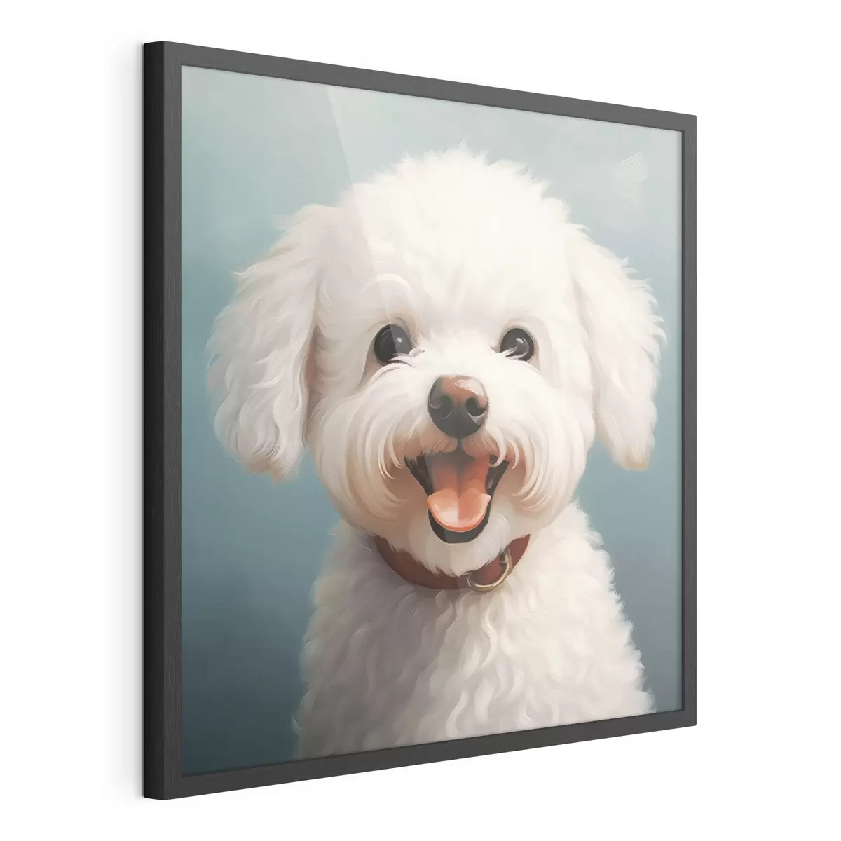 Poster Alegre perro blanco f43935