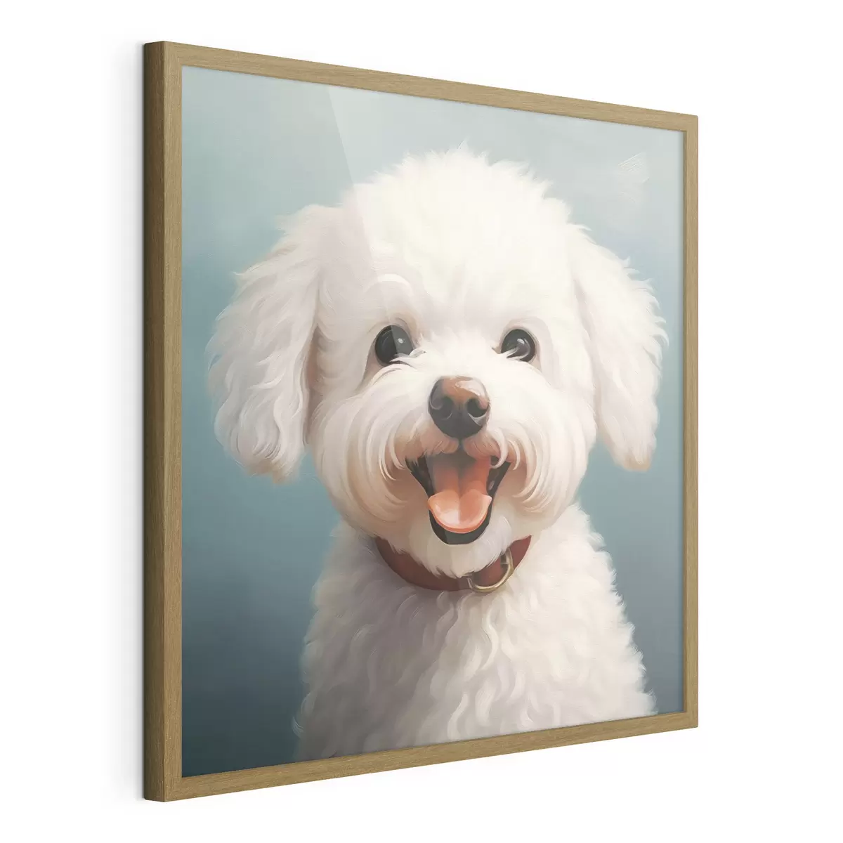 Poster Alegre perro blanco f43935