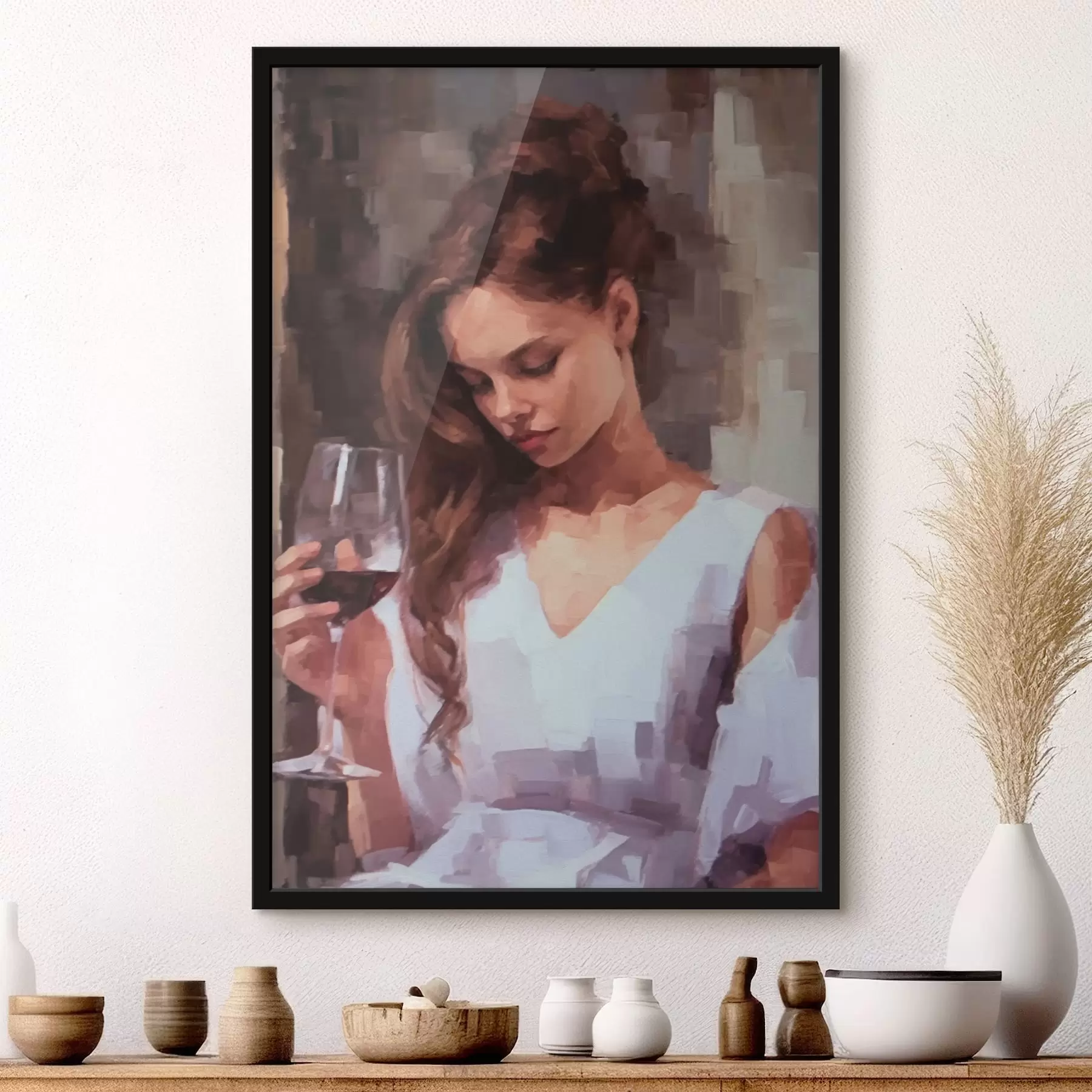 murales de pared Chica con un vaso f43939