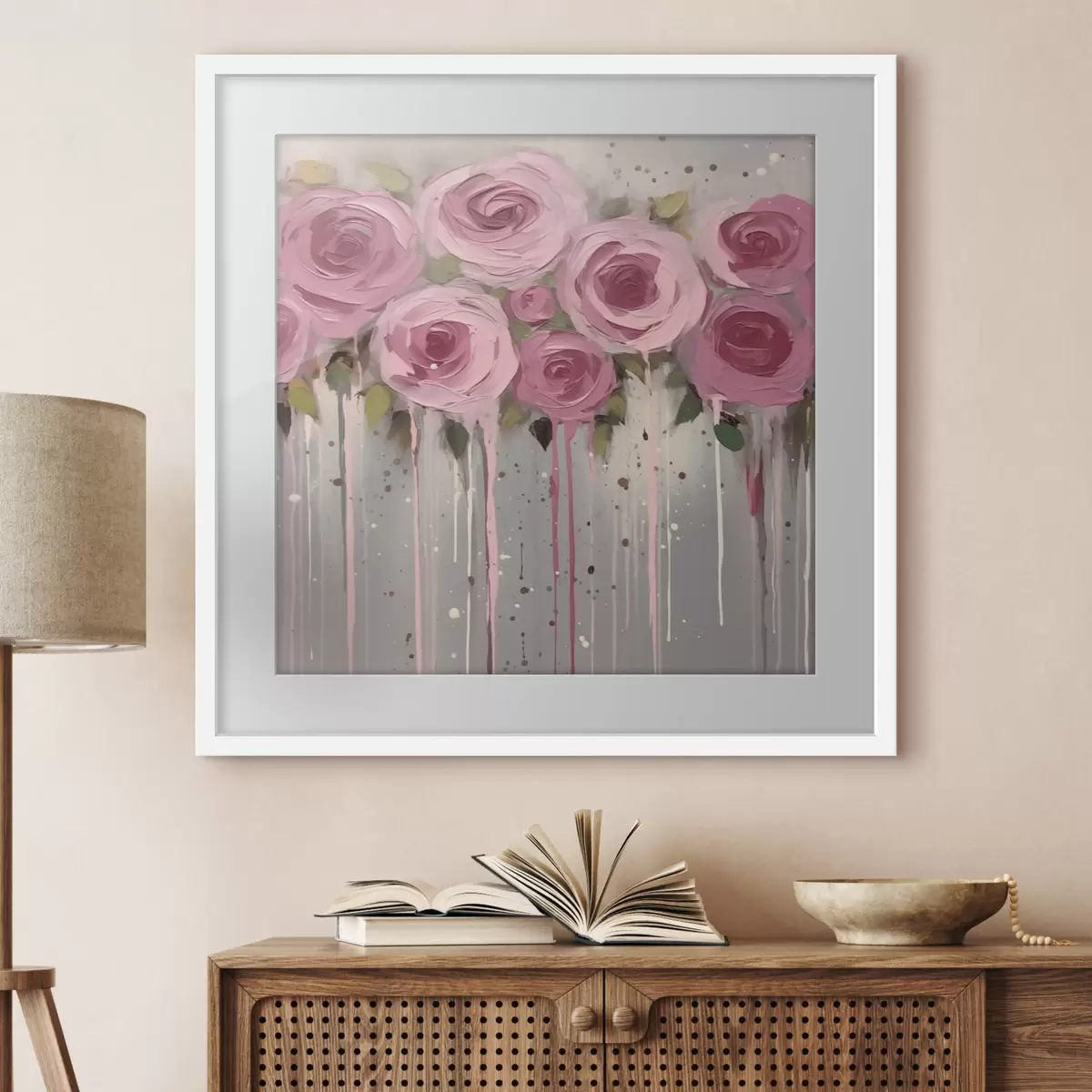 Poster Rosas abstracción flores f43930