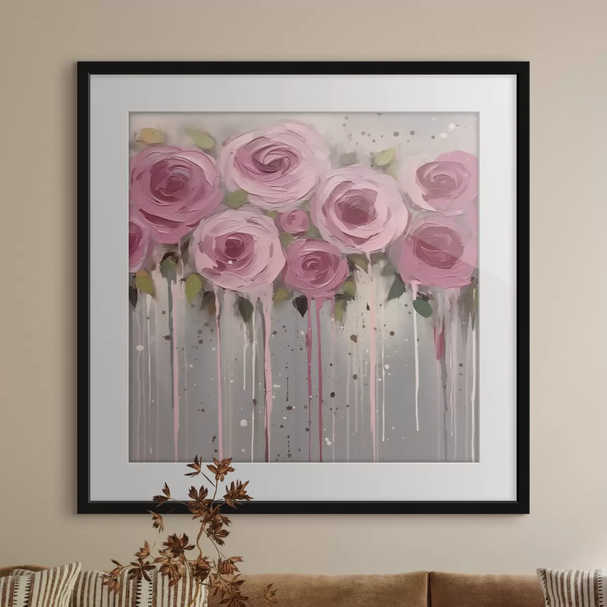 Poster Rosas abstracción flores f43930