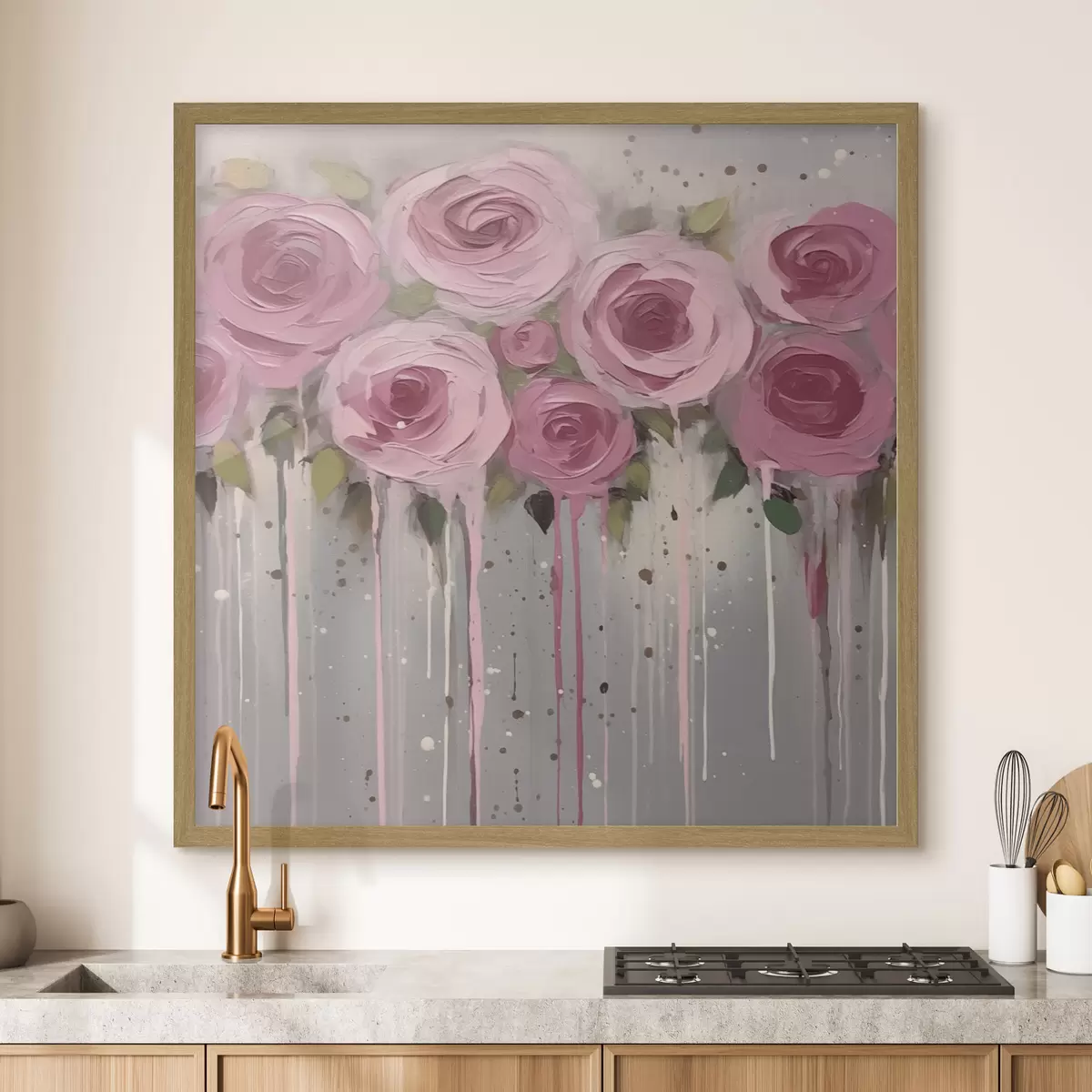 Poster Rosas abstracción flores f43930