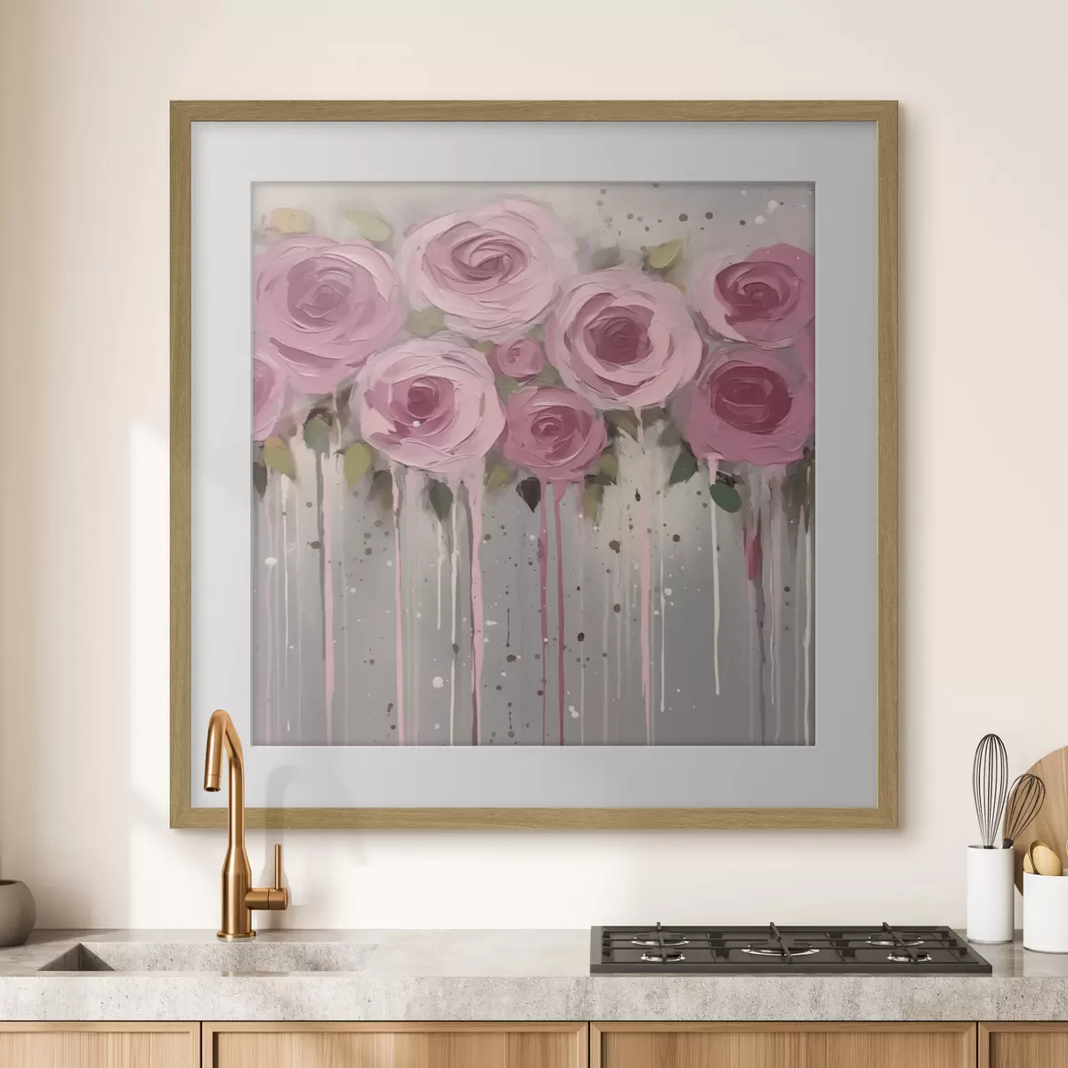 Poster Rosas abstracción flores f43930