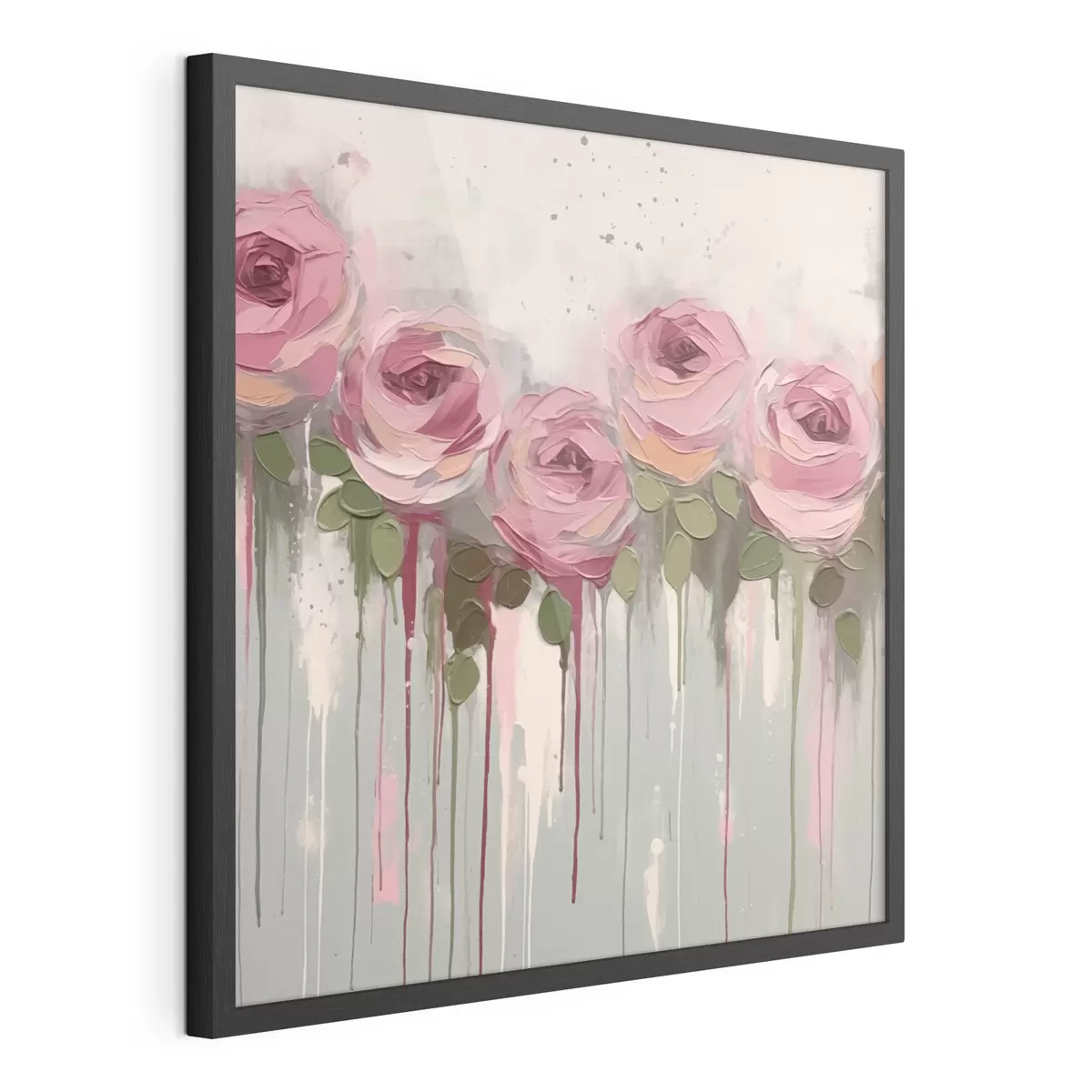 Poster Abstracción de flores rosas f43934