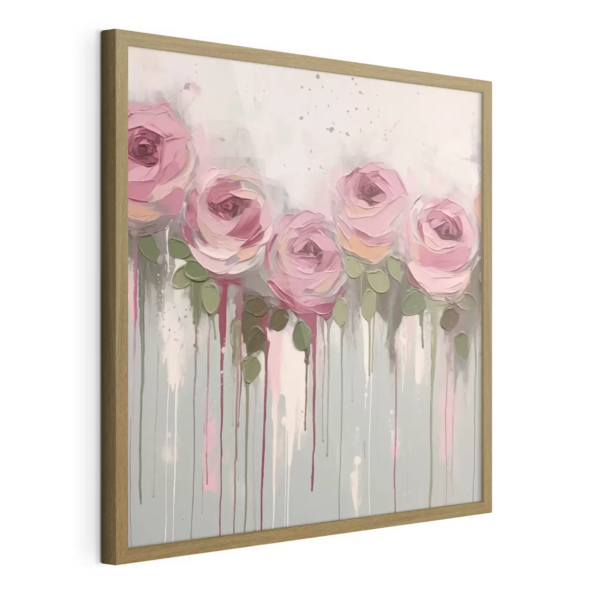 Poster Abstracción de flores rosas f43934