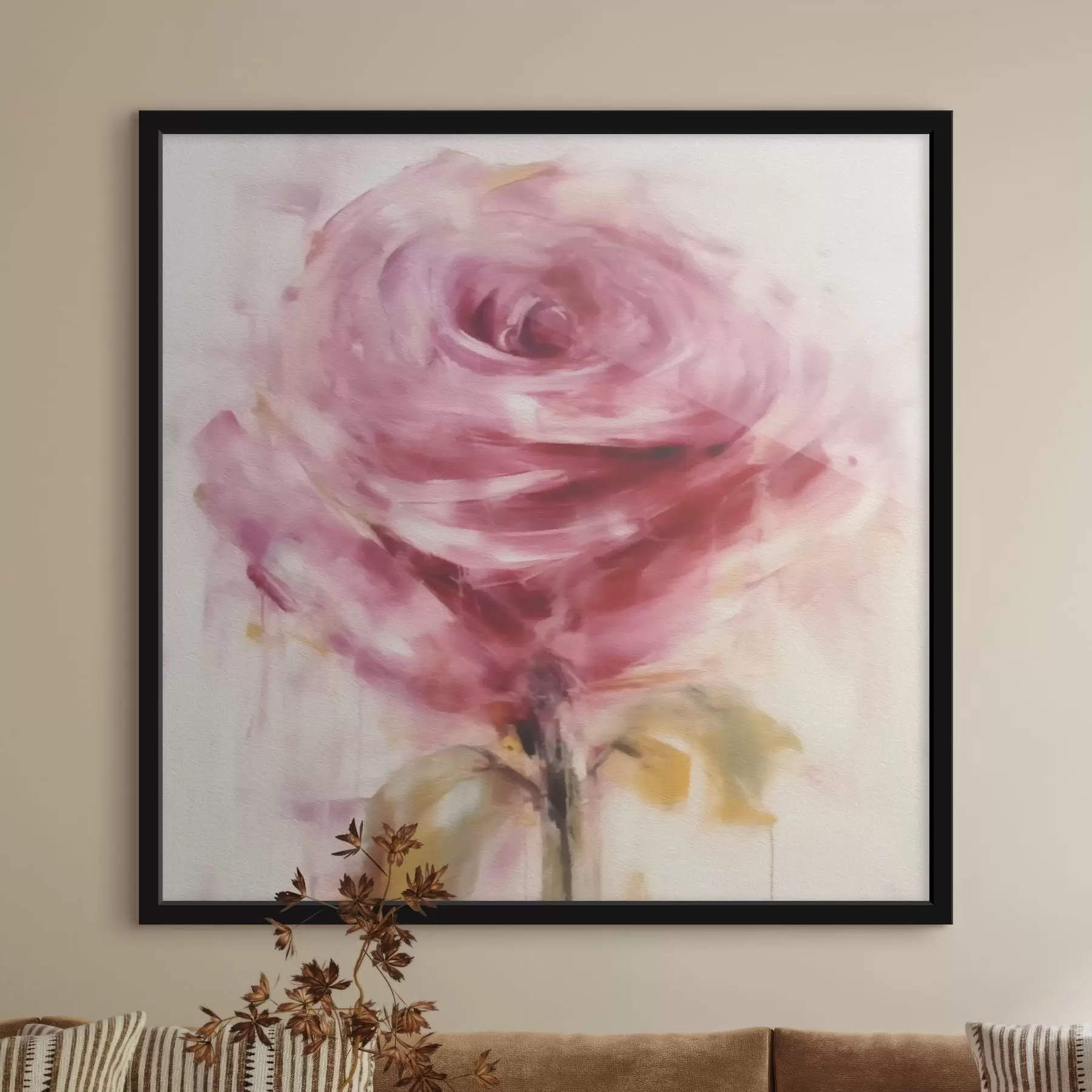 murales de pared rosa flor rosa f43488