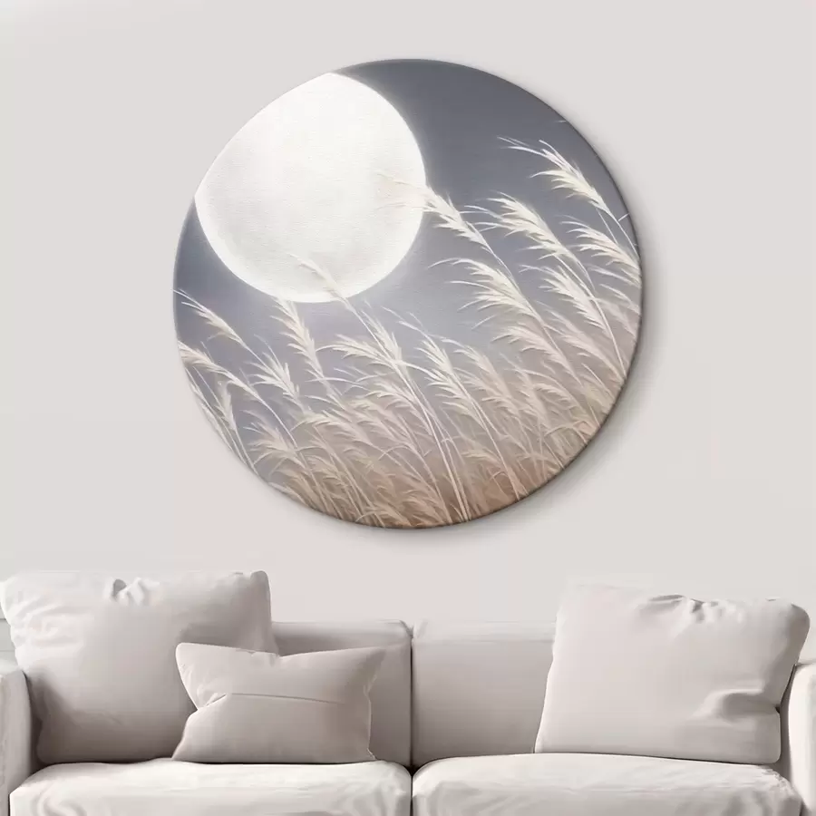 murales de pared Luna grande y plantas r43218