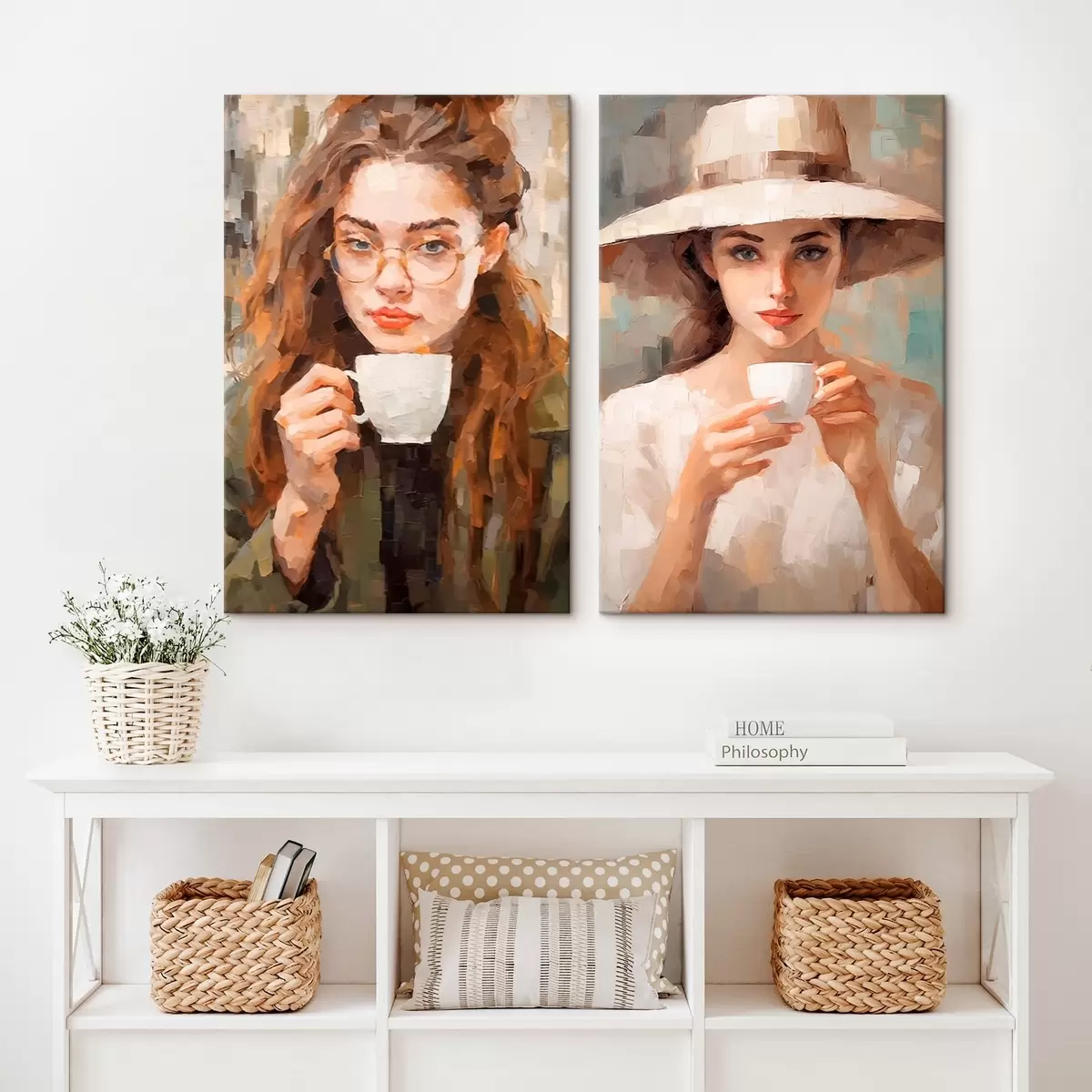 murales de pared Chicas y café m00440