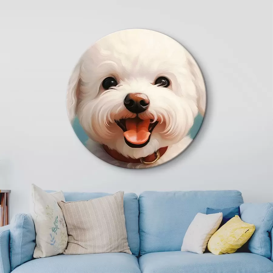 murales de pared Alegre perro blanco r43935