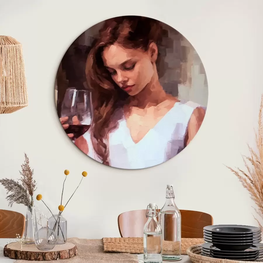 murales de pared Chica con un vaso r43939