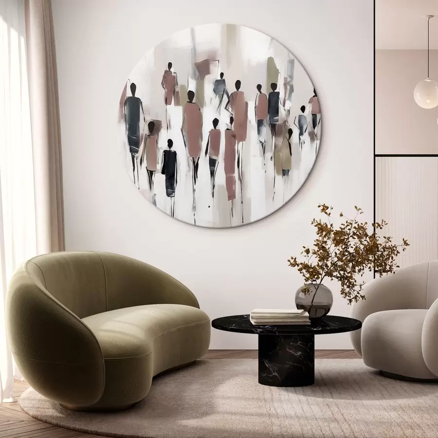 murales de pared Abstracción gente multitud r43485