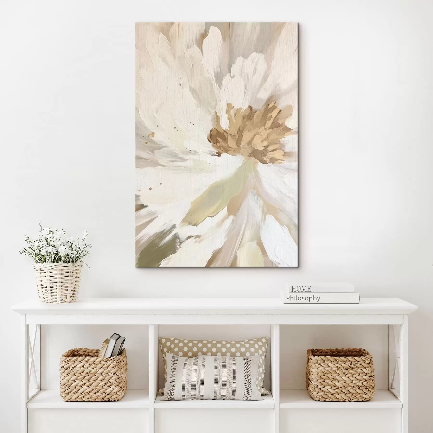 murales de pared flor blanca s43244