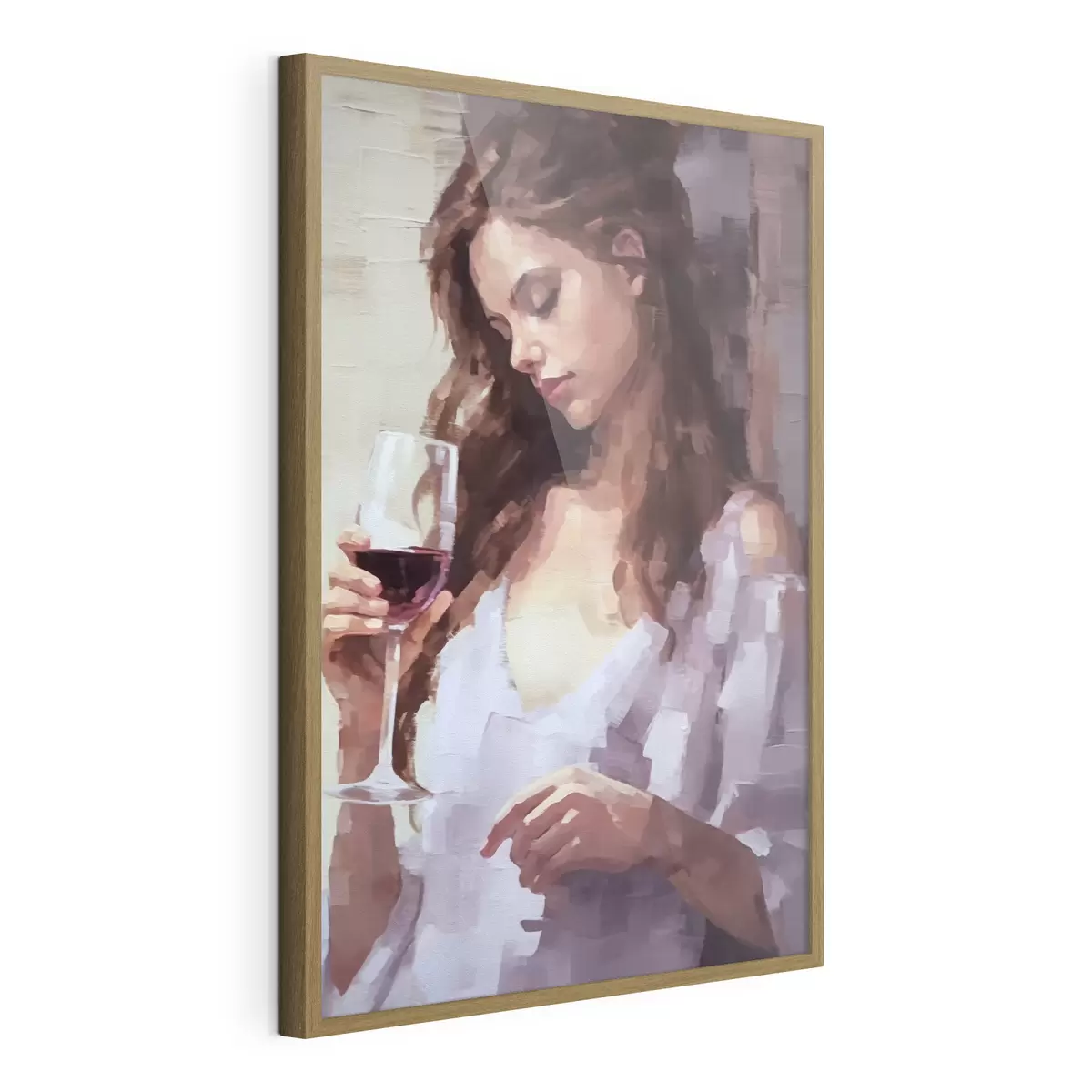 Poster Chica con un vaso de vino f43940
