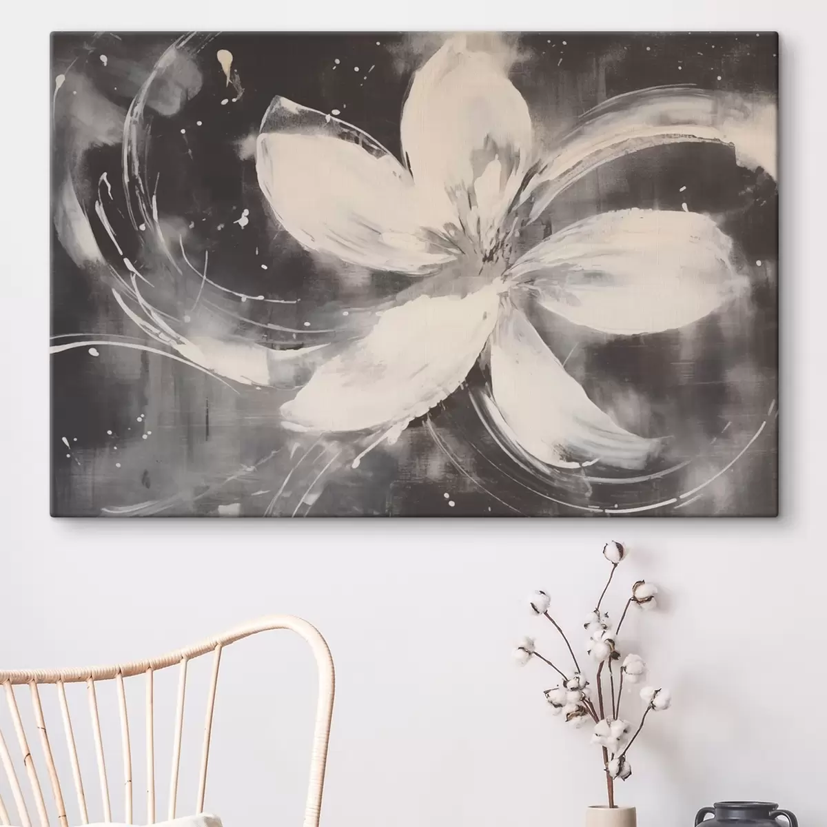 murales de pared Flor abstracta grande s43222