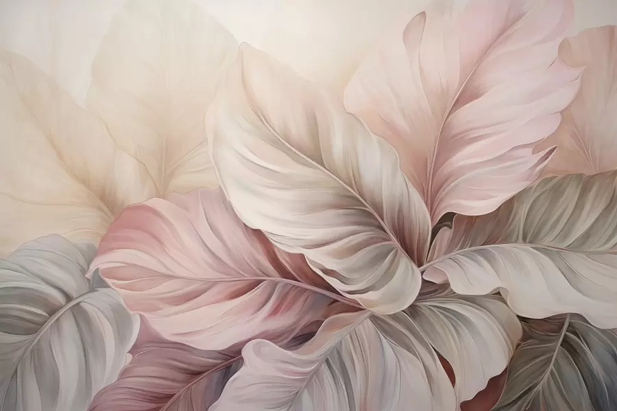 murales de pared Follaje tropical con colores brillantes w03597