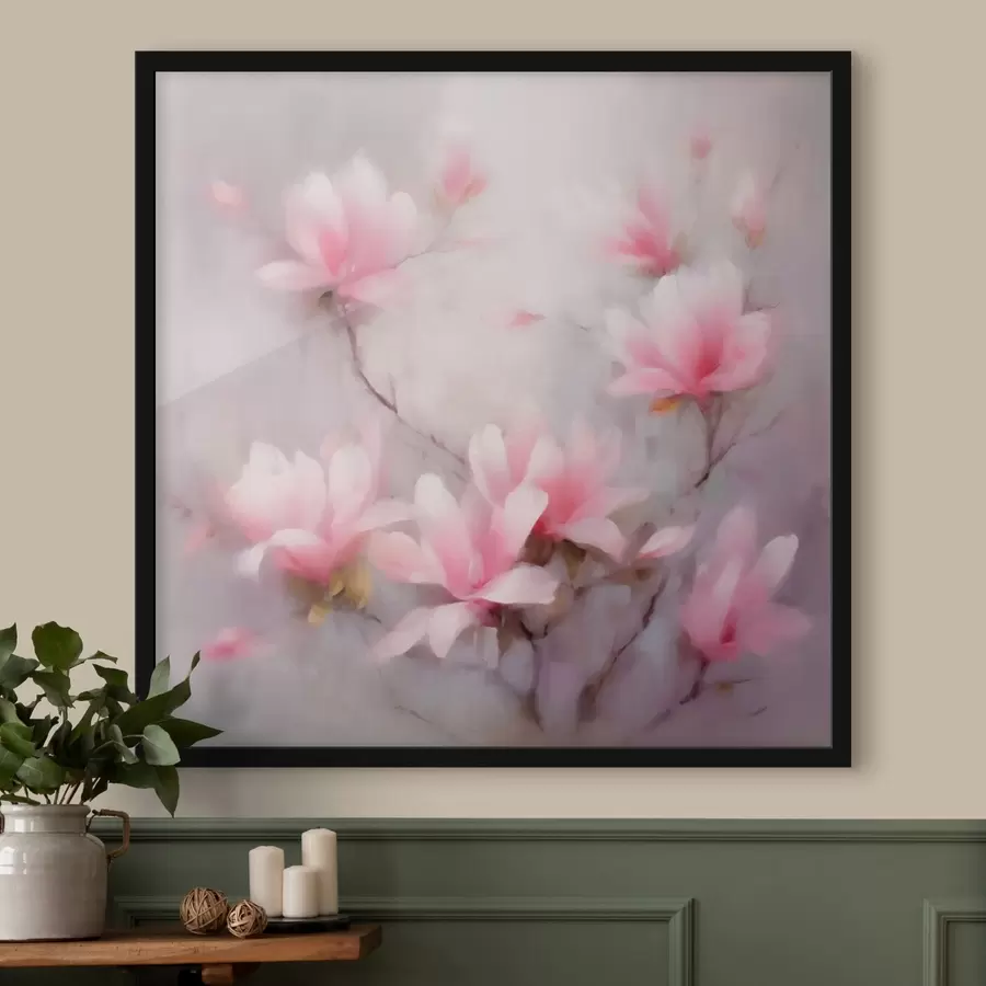 murales de pared Magnolia rosa f43490