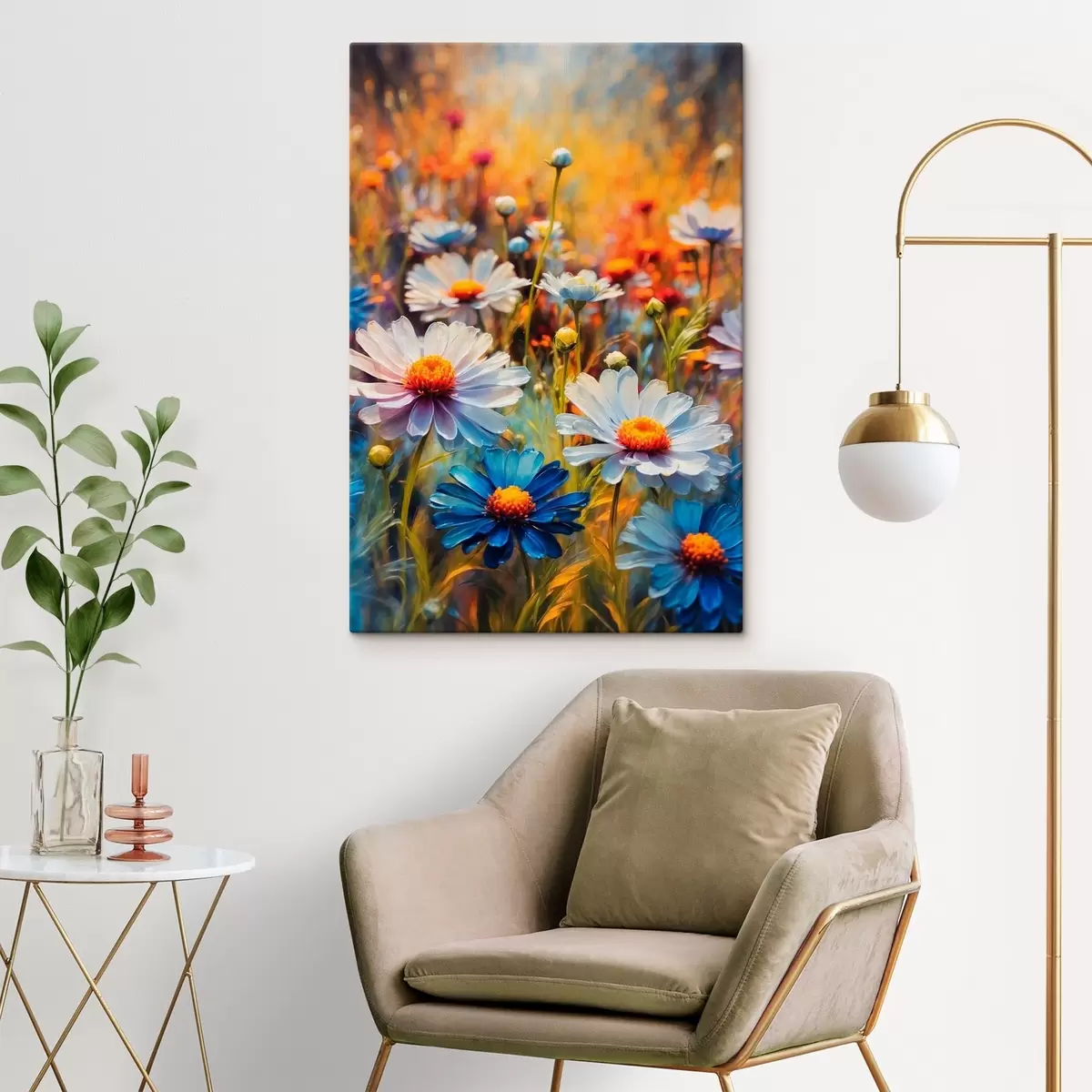 murales de pared Campo de margaritas s43869