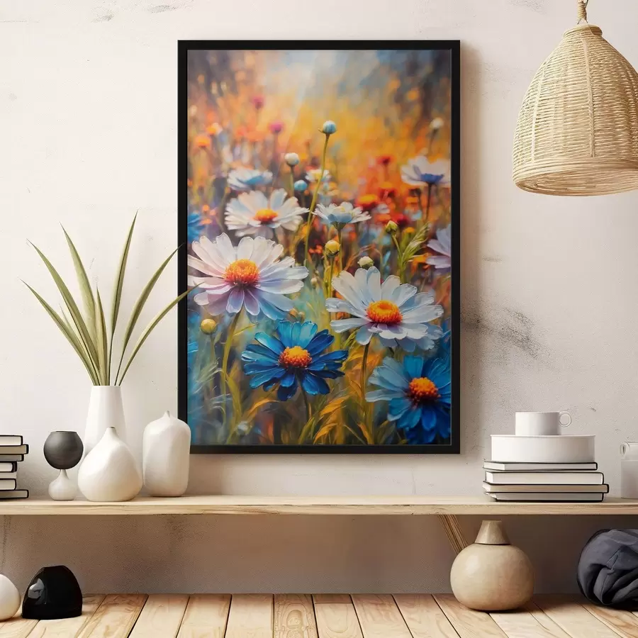 murales de pared Campo de margaritas f43869