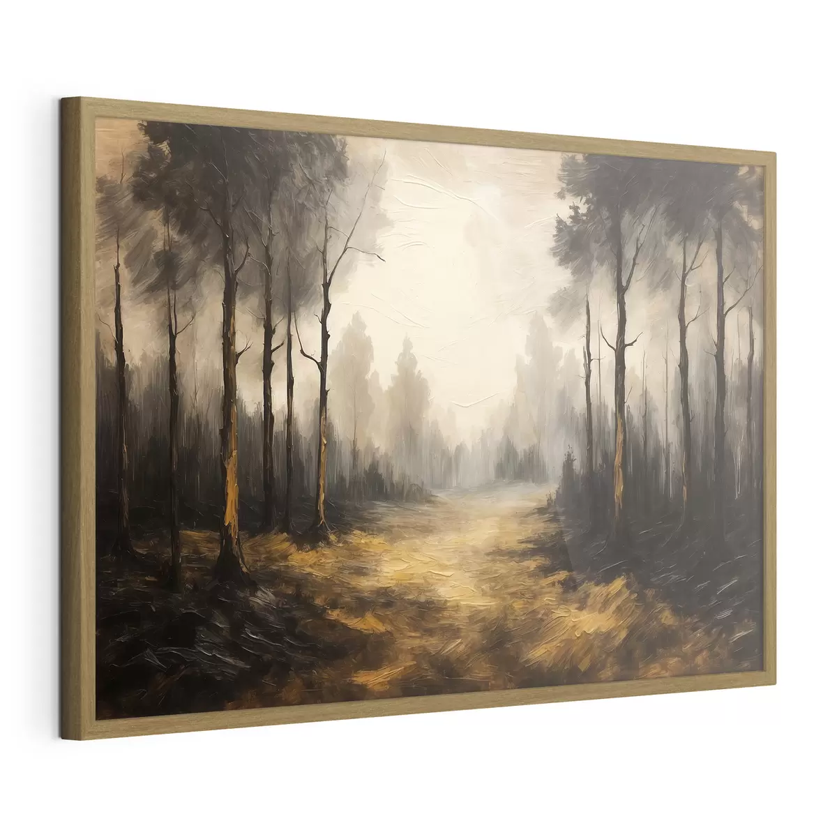 Poster Bosque negro en estilo de pintura acrílica f43448
