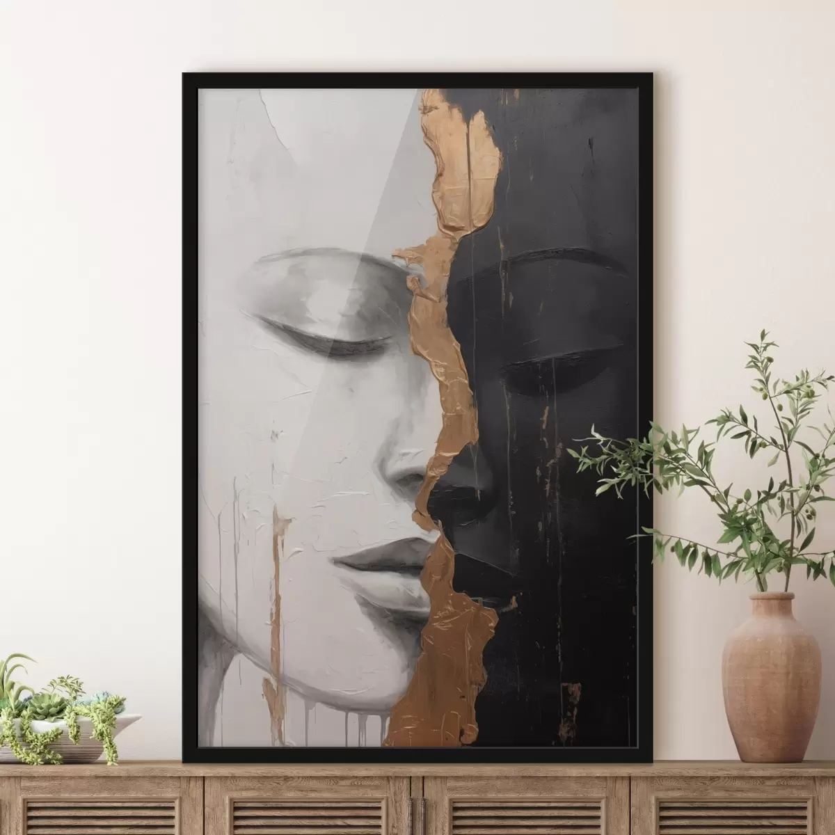 Poster Rostros en blanco y negro f43471