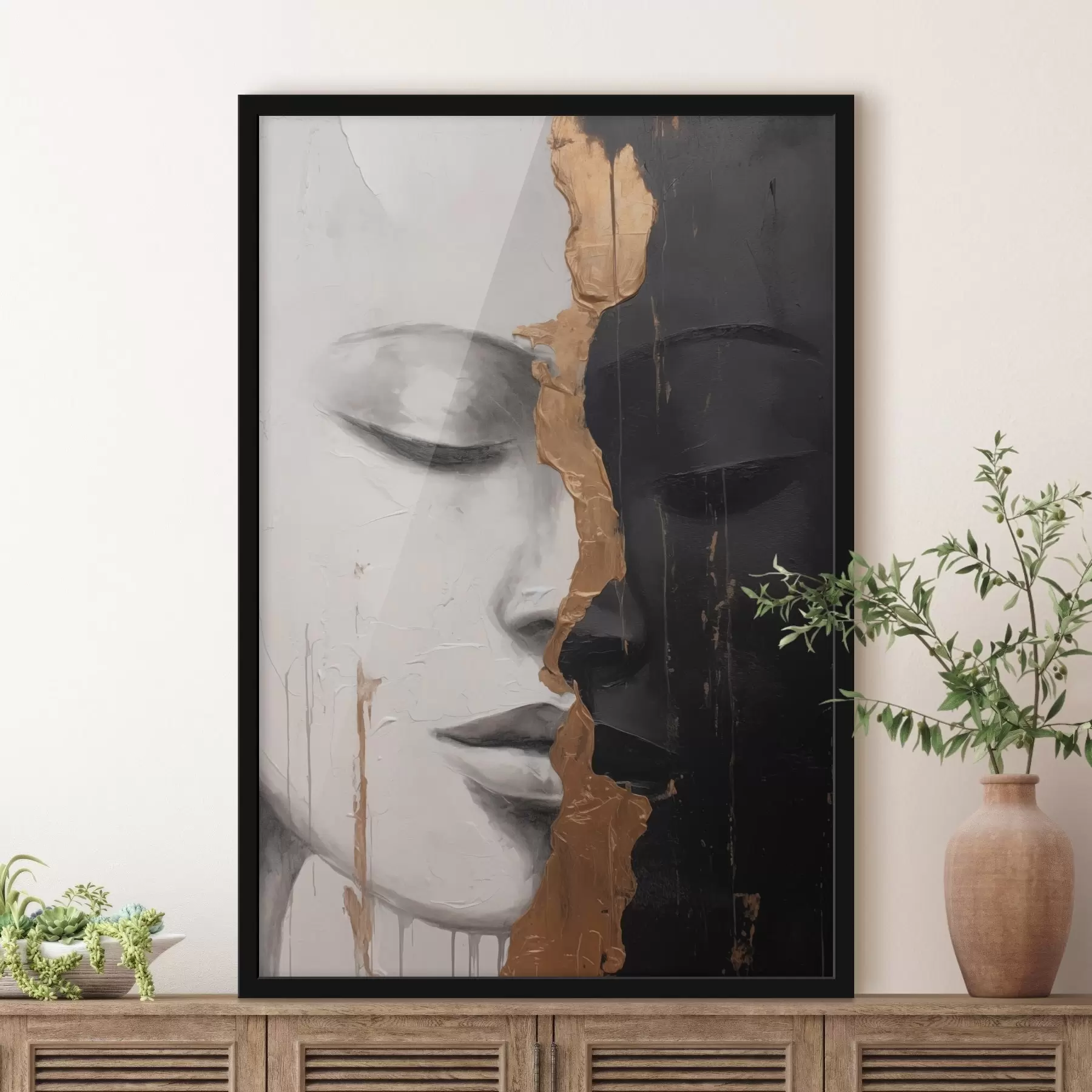 murales de pared Rostros en blanco y negro f43471