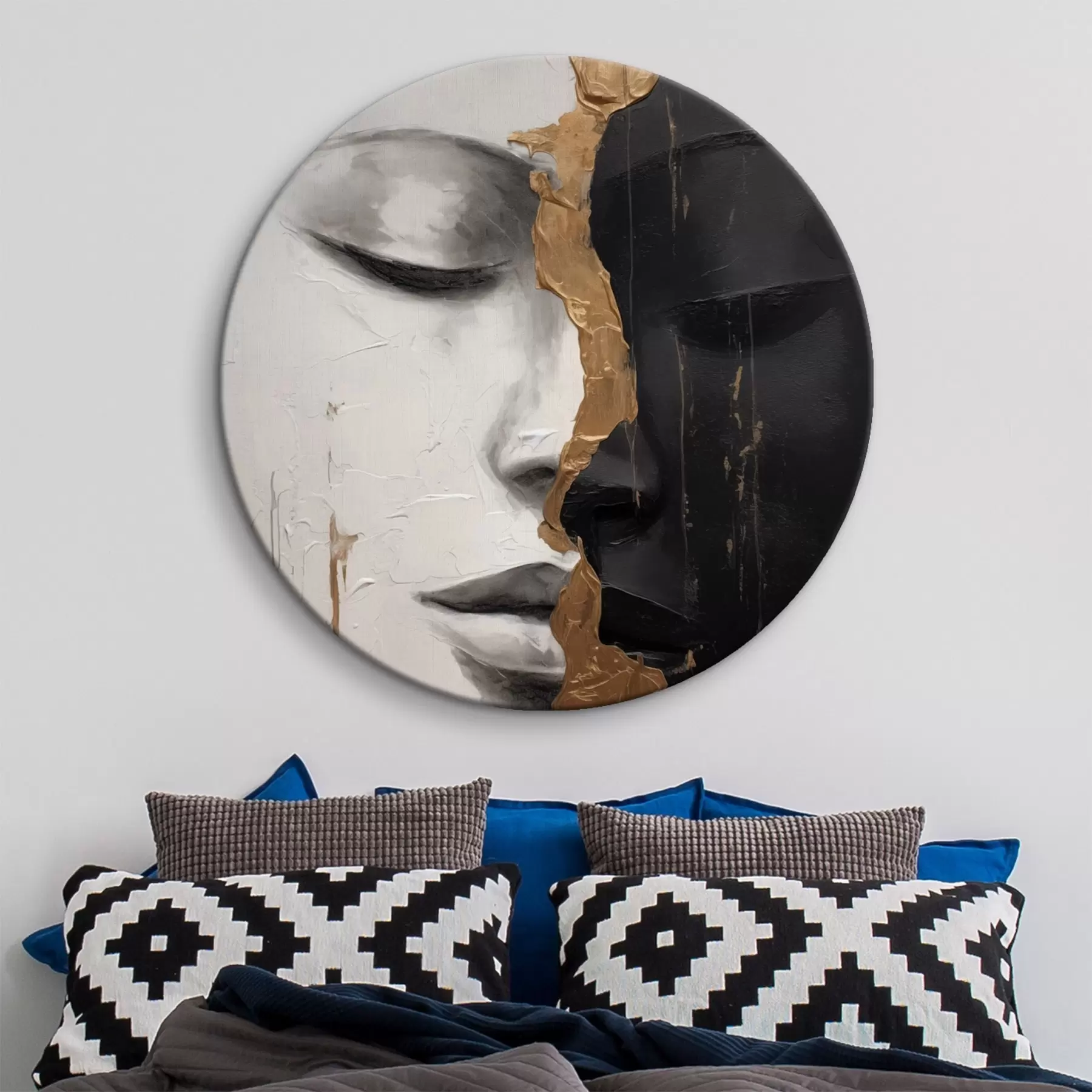 murales de pared Rostros en blanco y negro r43471