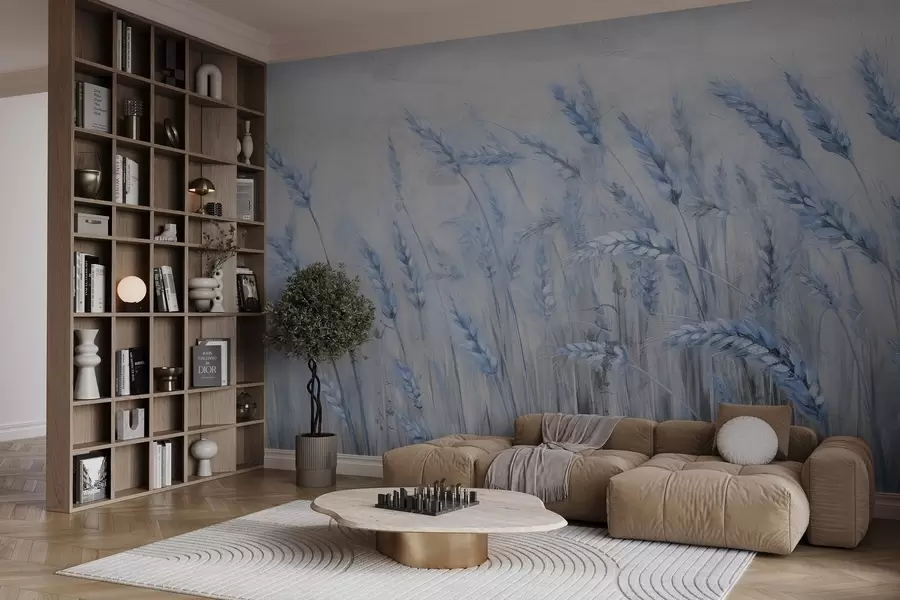 murales de pared Espiguillas pintadas en una pared grunge w03660v1