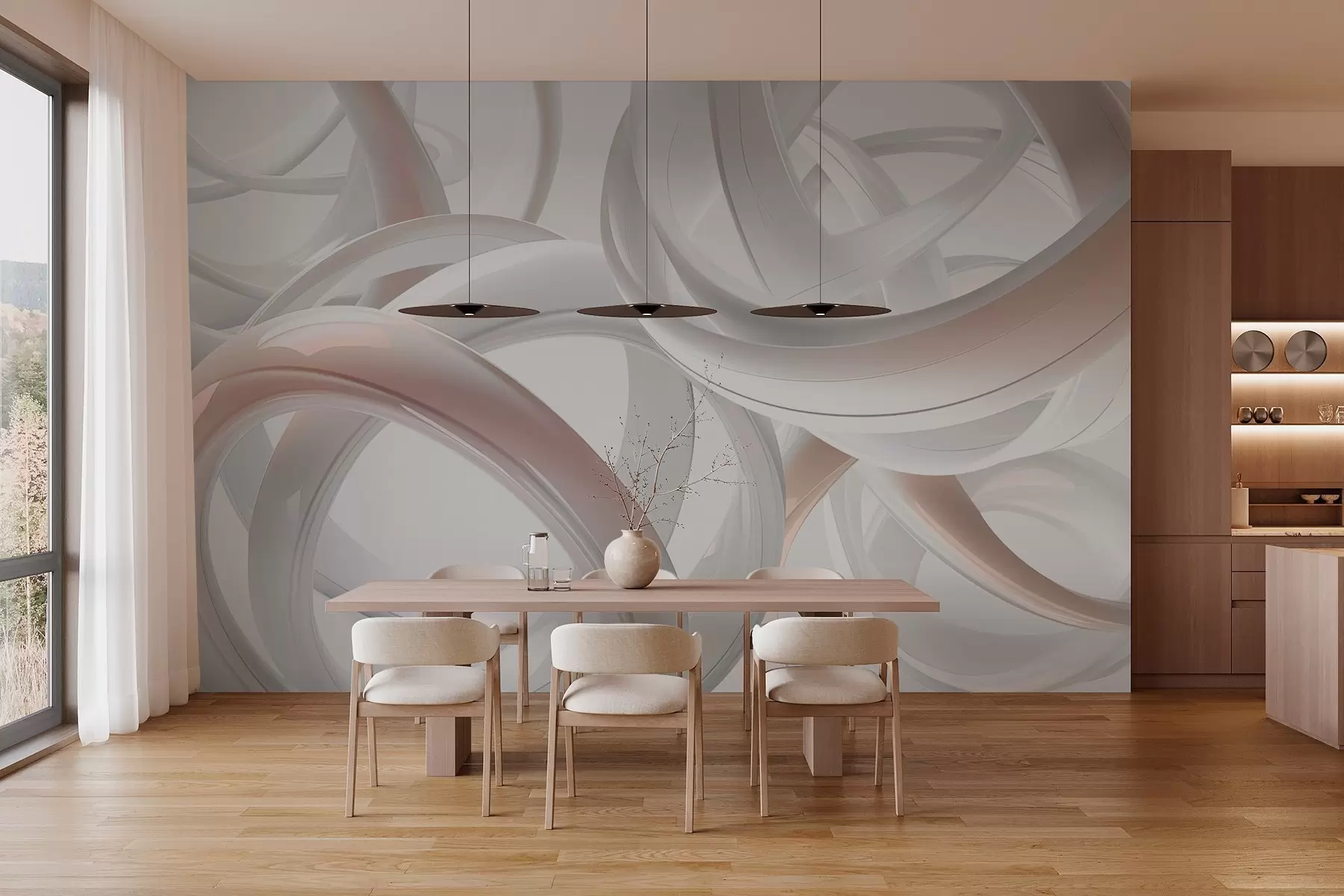 murales de pared Figura abstracta w03674v1