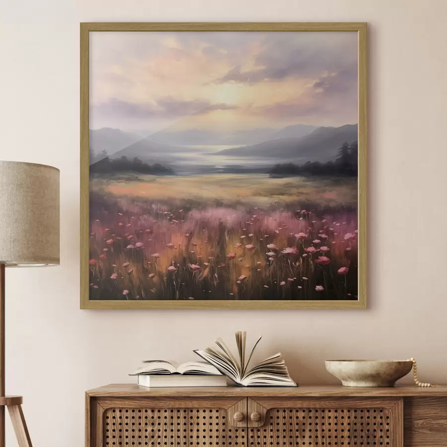 murales de pared Campo de flores f43950