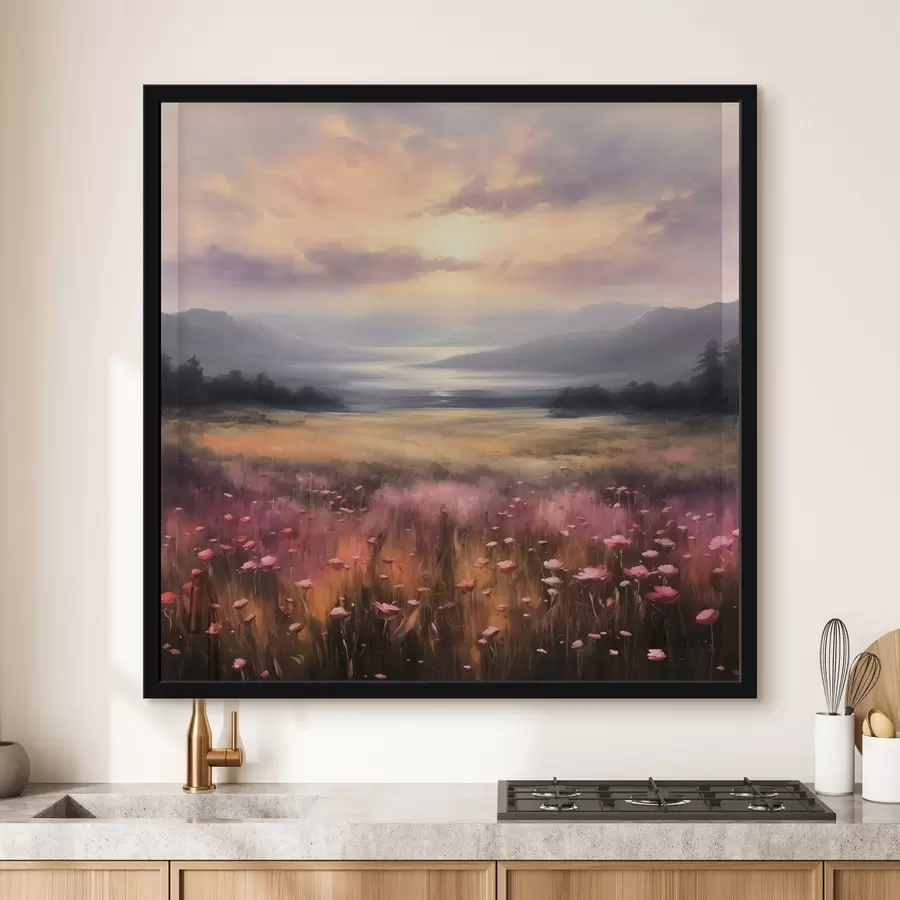 murales de pared Campo de flores f43950