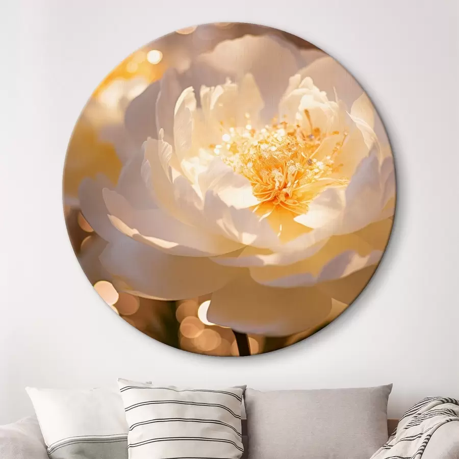 murales de pared Flor blanca sobre fondo borroso r43947