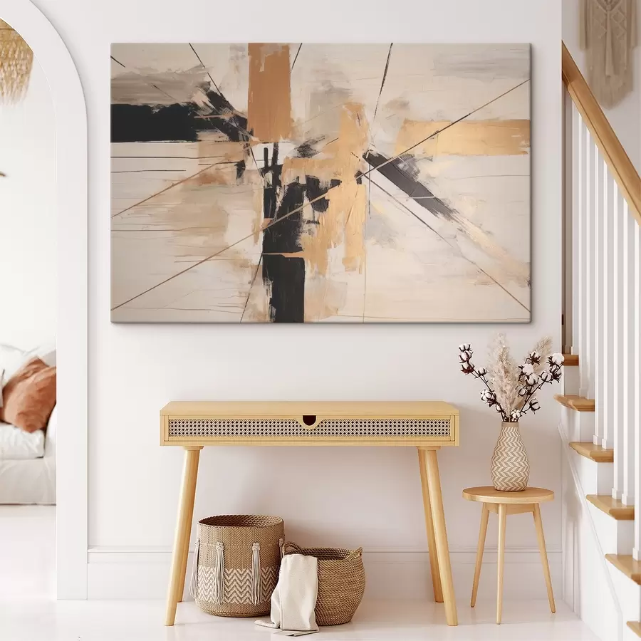 murales de pared Composición abstracta con líneas cruzadas s43987