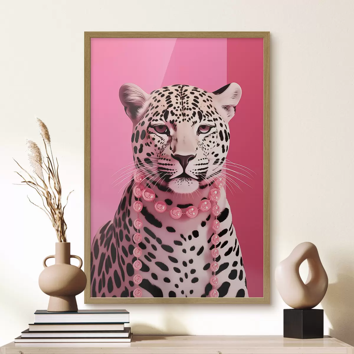 Poster Leopardo en rosa f43976