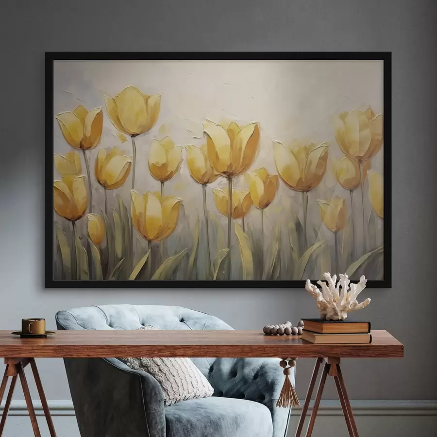 murales de pared Tulipanes amarillos f43977