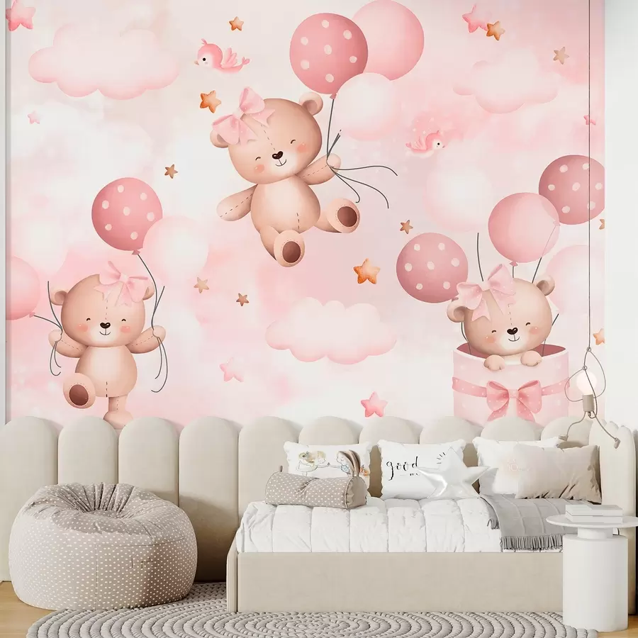 murales de pared Osos con globos w03680